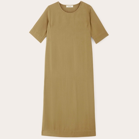 Everlane Women's Relaxed T-Shirt Dress in Buttersoft in Fennel Seed - Picture 4 of 4